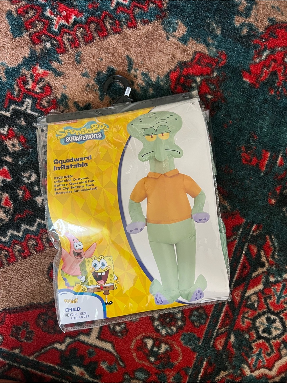 SpongeBob SquarePants Squidward Inflatable Costume - Green & Orange